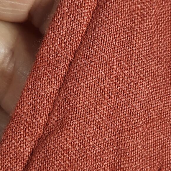 Scandal Made in Italy 100% Linen Wrap Top Women’s SZ M Salmon Colorway Long Slvs - Picture 5 of 15